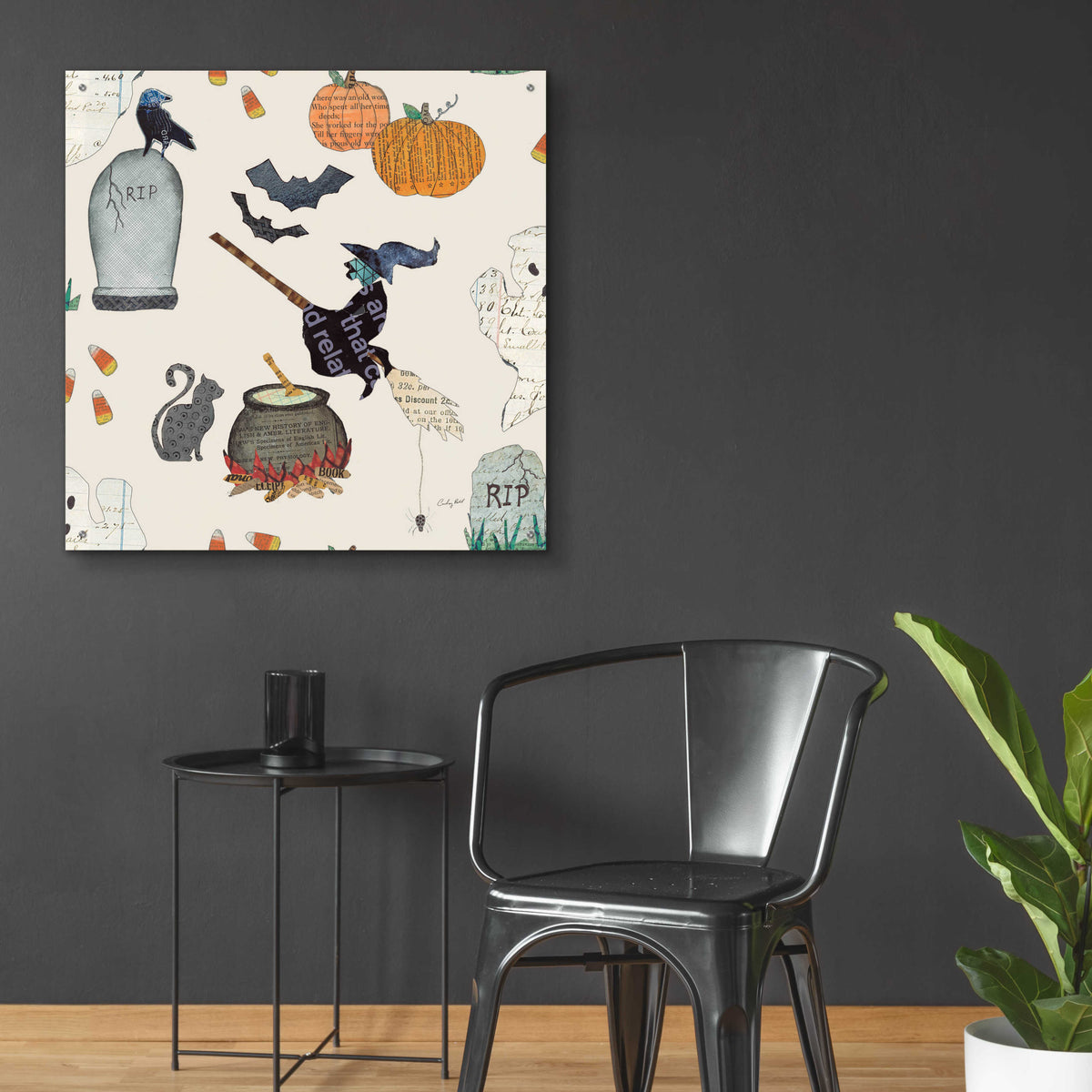 Epic Art 'Halloween Whimsy Pattern VIC by Courtney Prahl, Acrylic Glass Wall Art,36x36