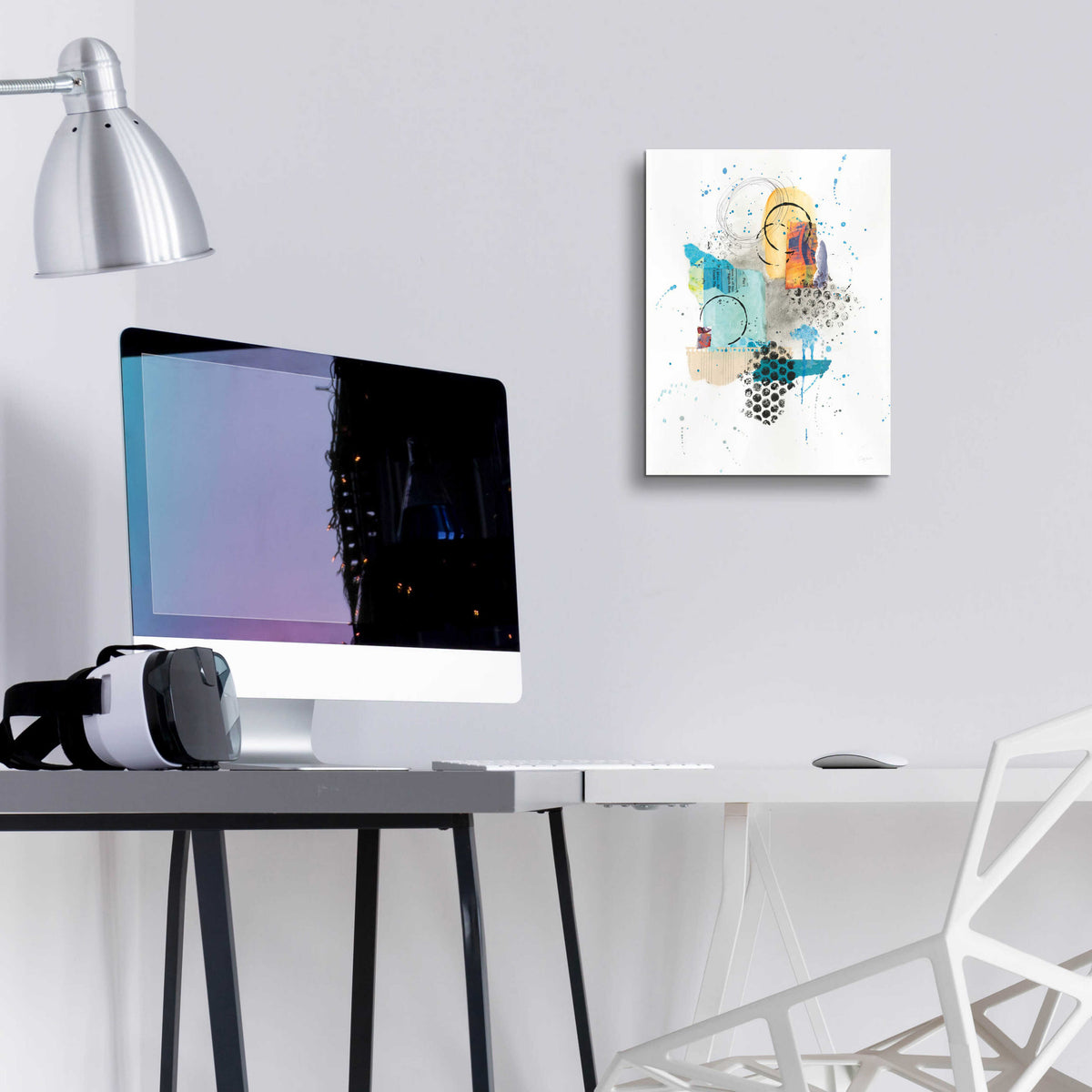 Epic Art 'Abstract Skyline II Indigo by Courtney Prahl, Acrylic Glass Wall Art,12x16