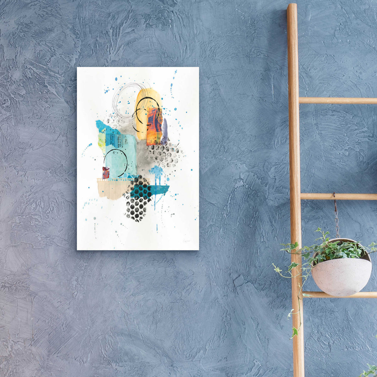 Epic Art 'Abstract Skyline II Indigo by Courtney Prahl, Acrylic Glass Wall Art,16x24