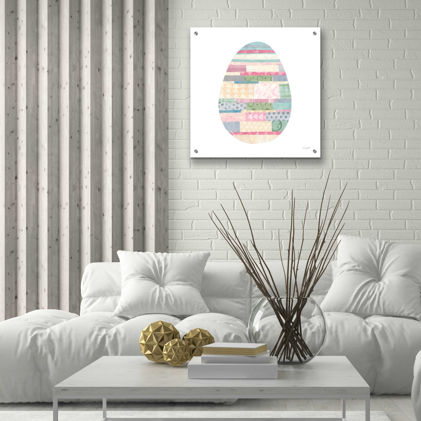 Epic Art 'Spring into Easter II by Courtney Prahl, Acrylic Glass Wall Art,24x24