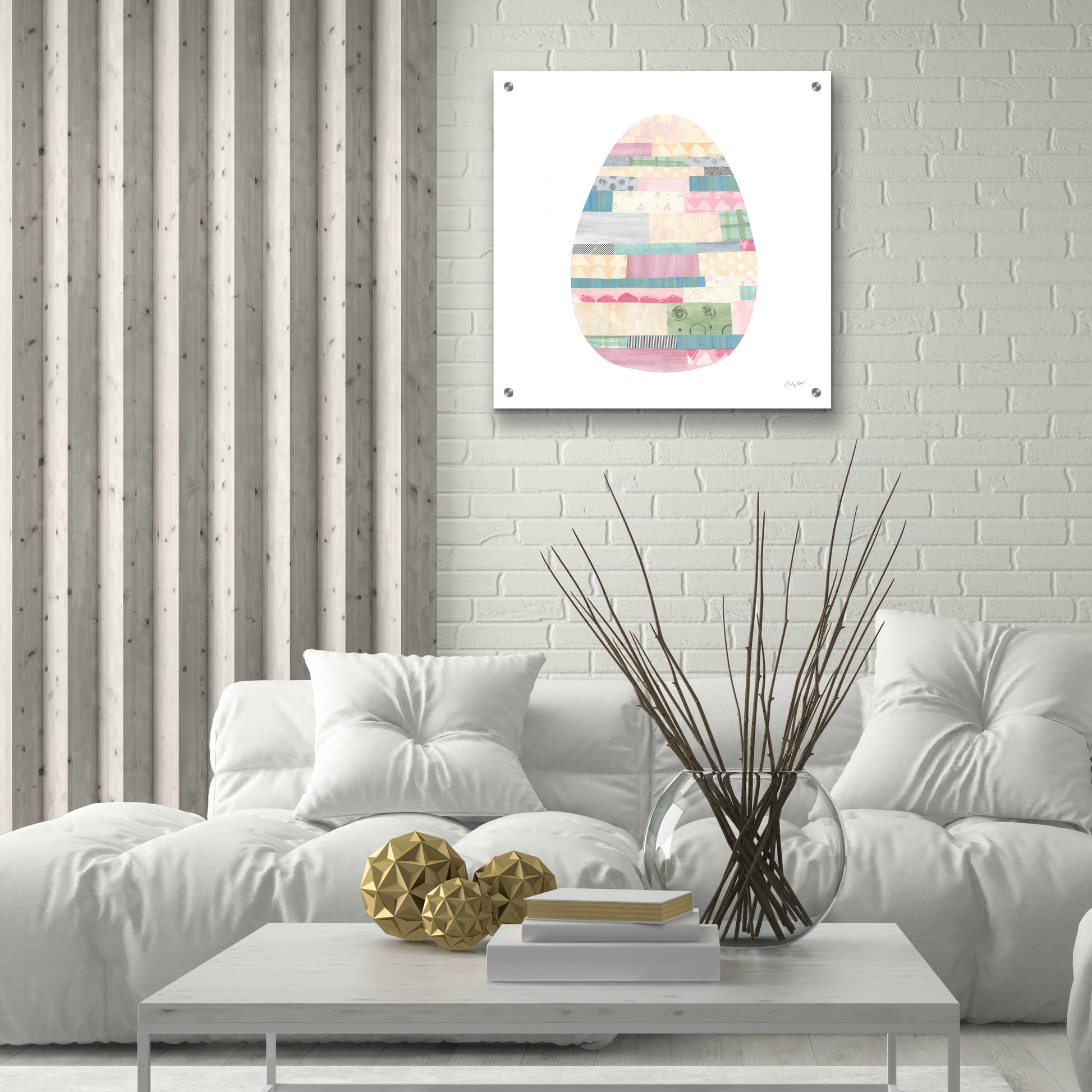 Epic Art 'Spring into Easter III by Courtney Prahl, Acrylic Glass Wall Art,24x24