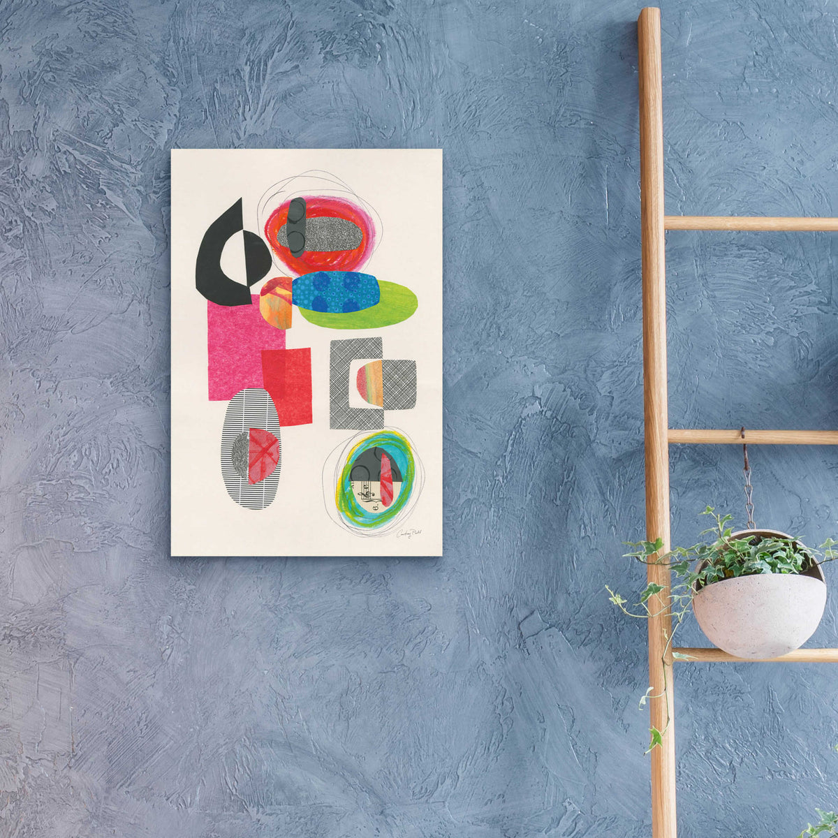 Epic Art 'Geometric Collage by Courtney Prahl, Acrylic Glass Wall Art,16x24