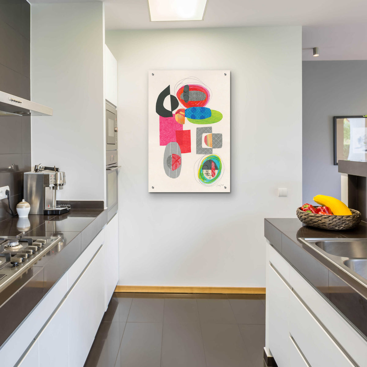 Epic Art 'Geometric Collage by Courtney Prahl, Acrylic Glass Wall Art,24x36