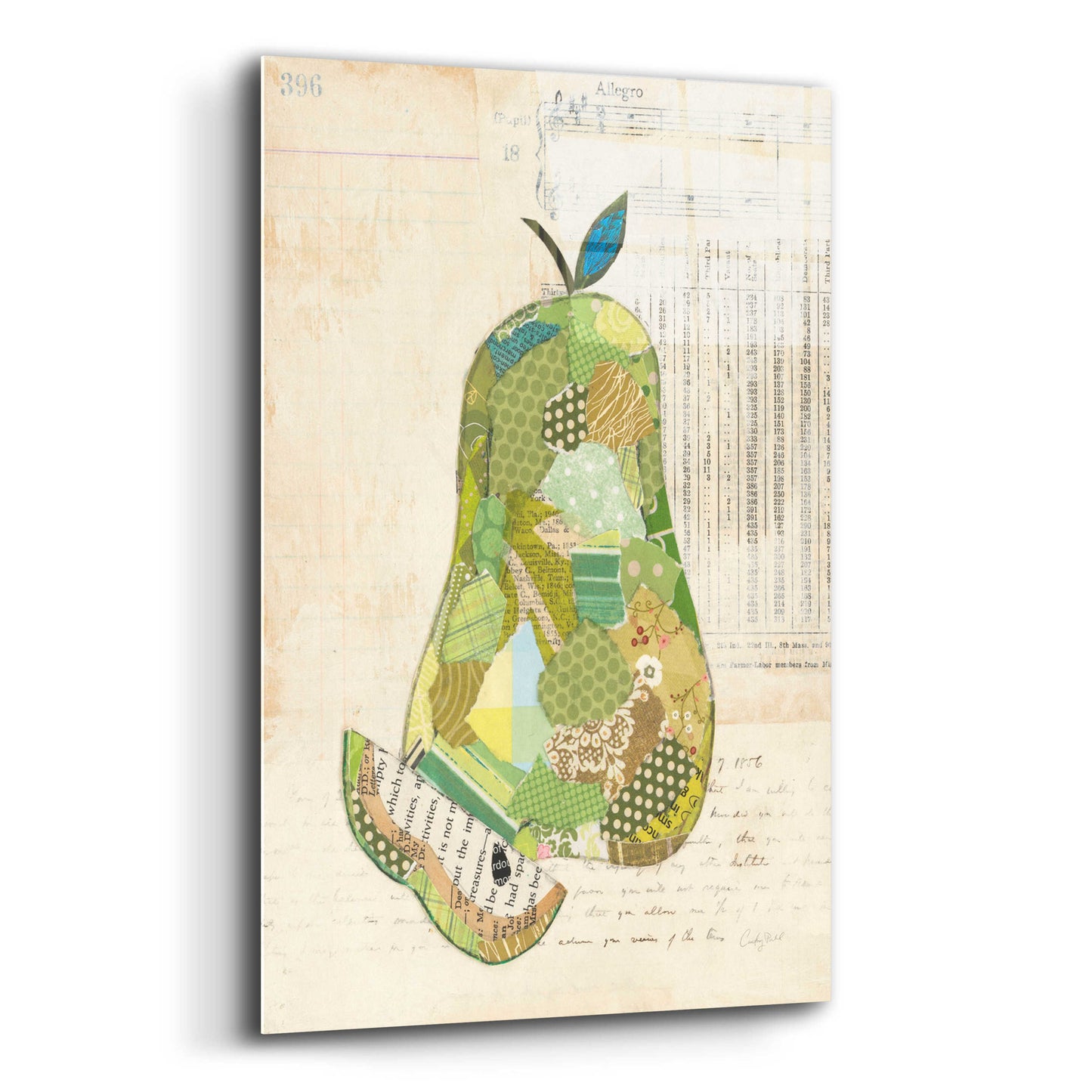 Epic Art 'Pear by Courtney Prahl, Acrylic Glass Wall Art,12x16