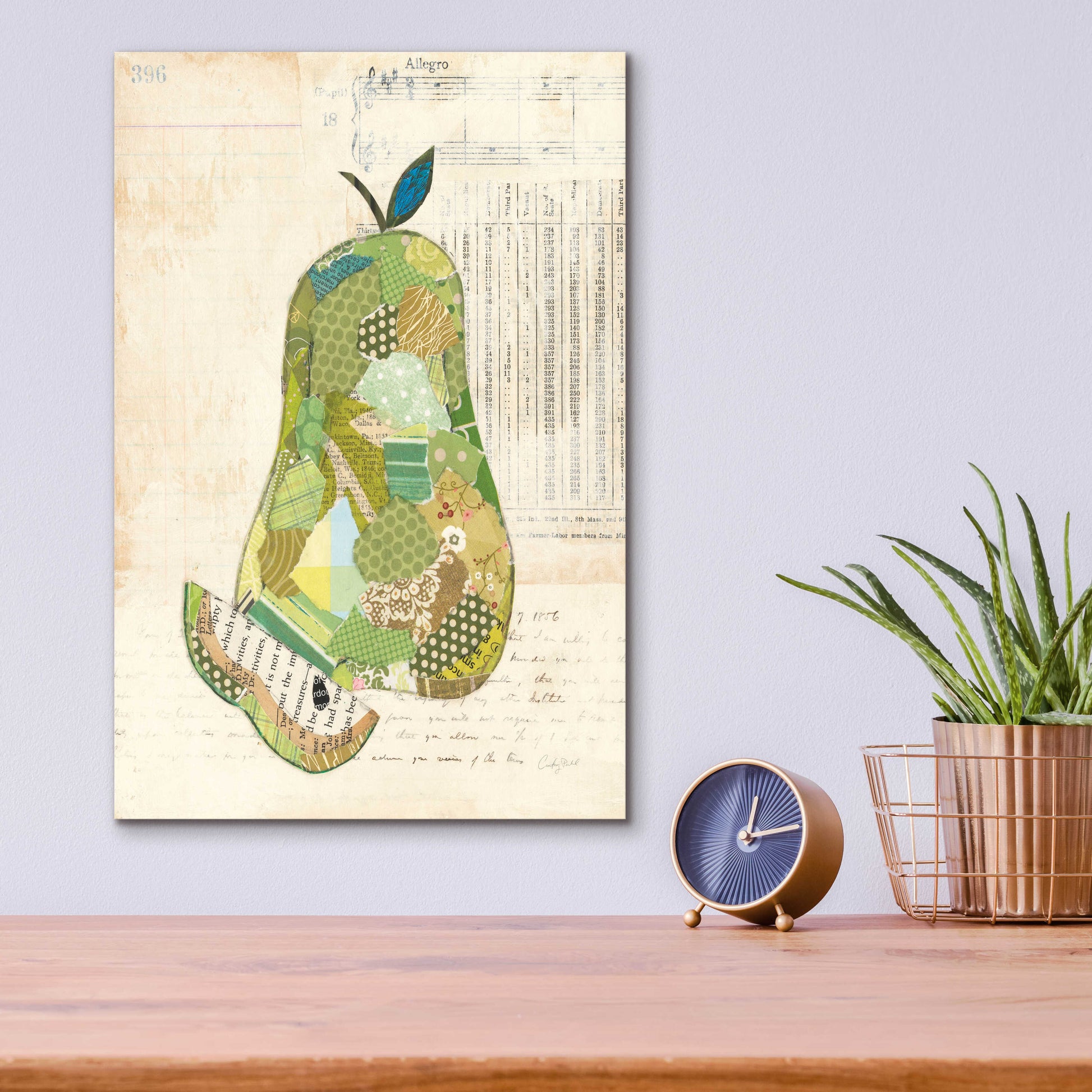 Epic Art 'Pear by Courtney Prahl, Acrylic Glass Wall Art,12x16