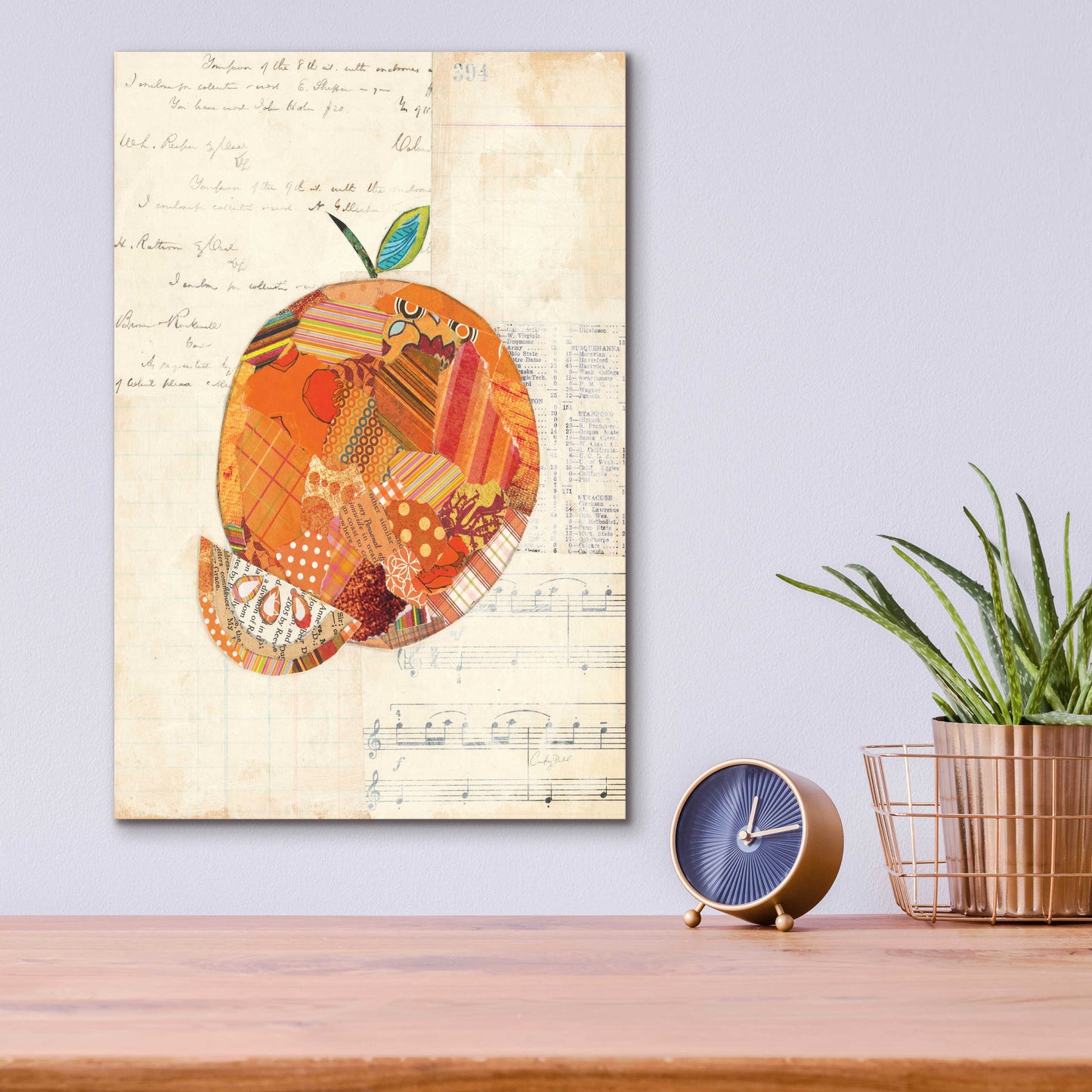 Epic Art 'Orange by Courtney Prahl, Acrylic Glass Wall Art,12x16