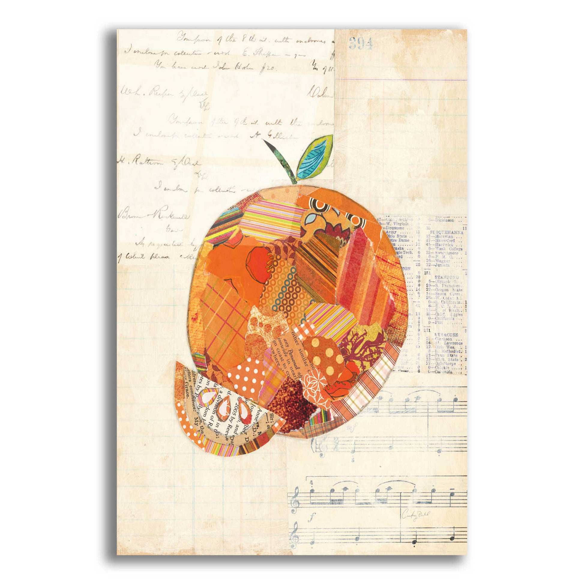 Epic Art 'Orange by Courtney Prahl, Acrylic Glass Wall Art,12x16