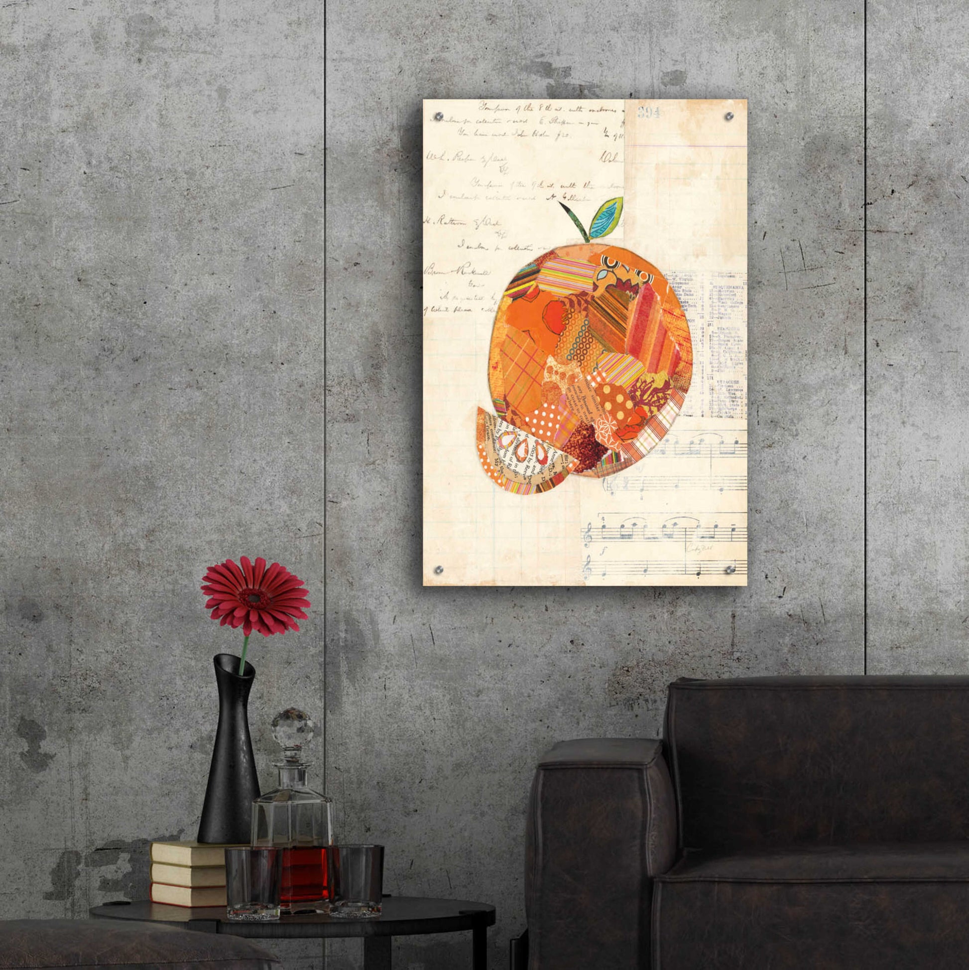 Epic Art 'Orange by Courtney Prahl, Acrylic Glass Wall Art,24x36