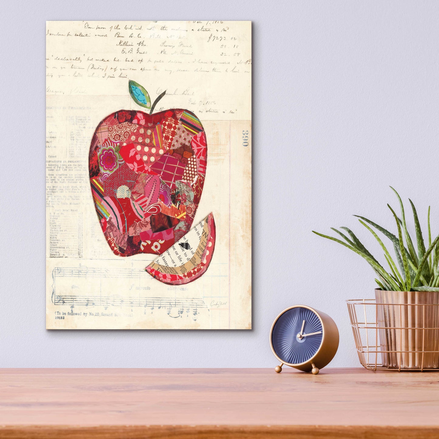 Epic Art 'Apple by Courtney Prahl, Acrylic Glass Wall Art,12x16