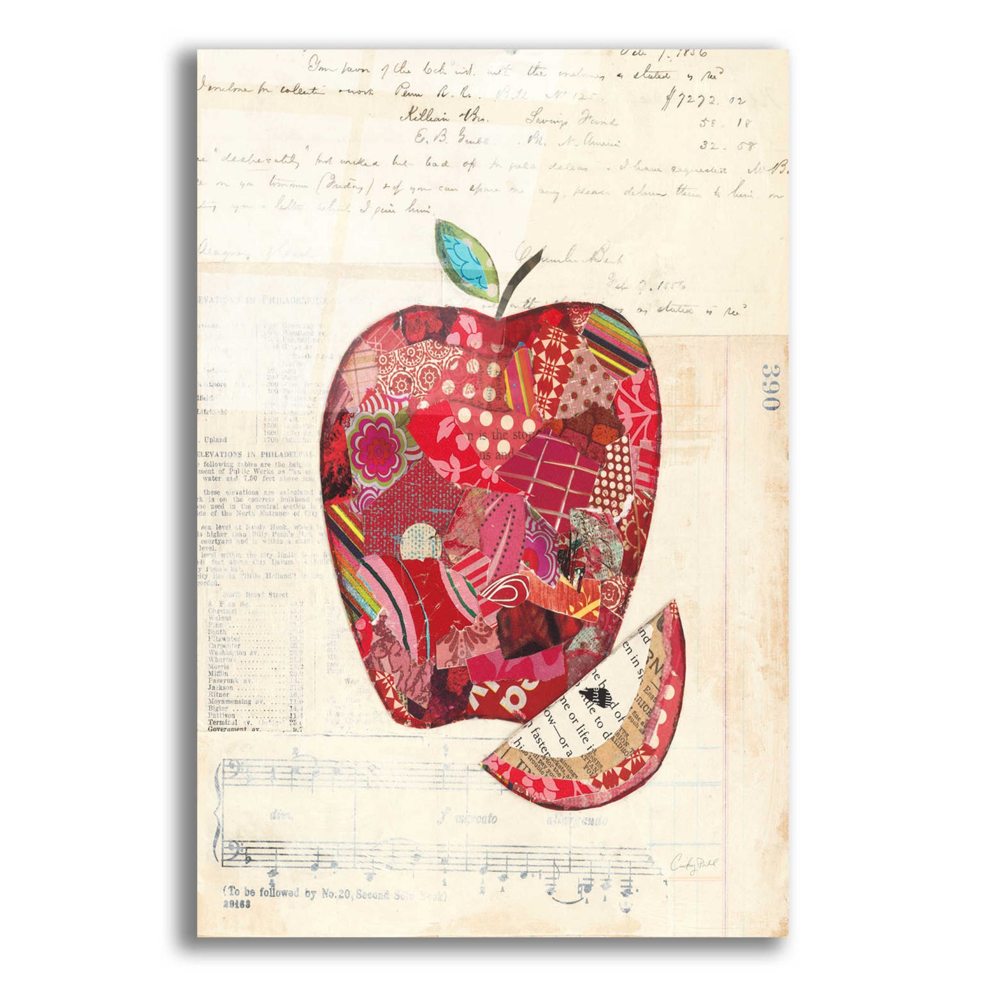 Epic Art 'Apple by Courtney Prahl, Acrylic Glass Wall Art,12x16