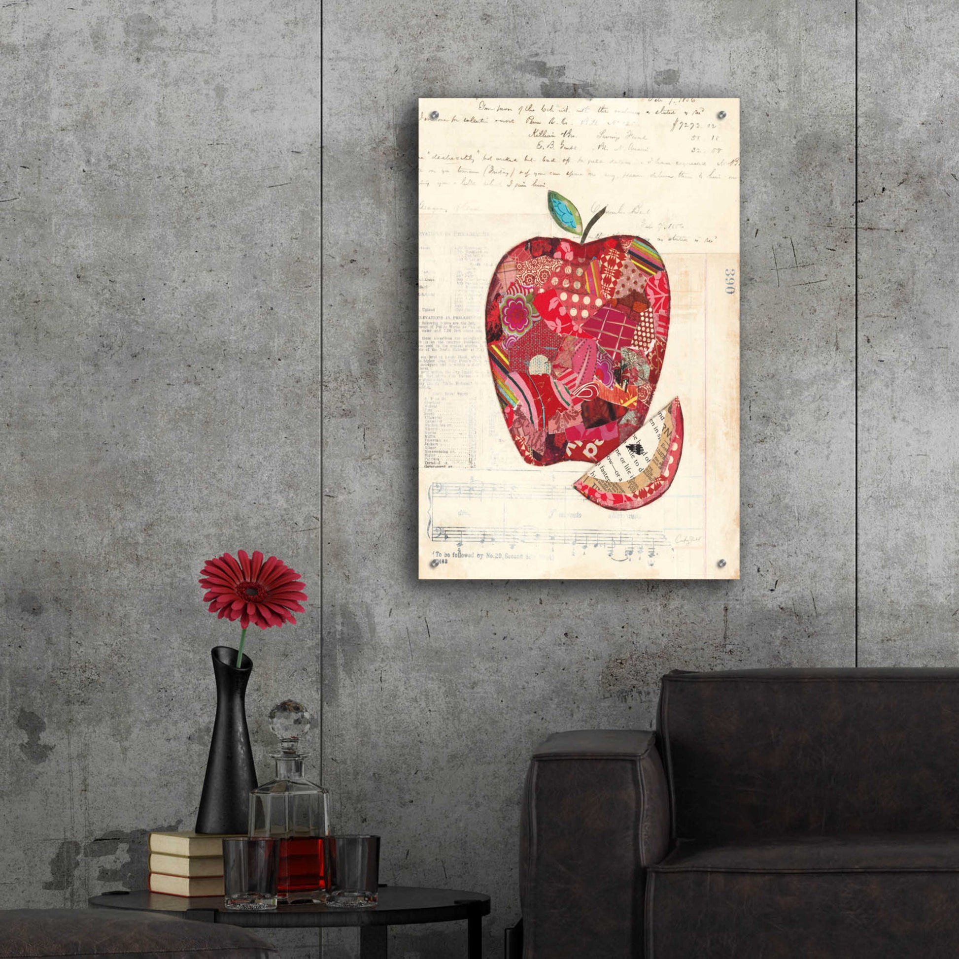 Epic Art 'Apple by Courtney Prahl, Acrylic Glass Wall Art,24x36