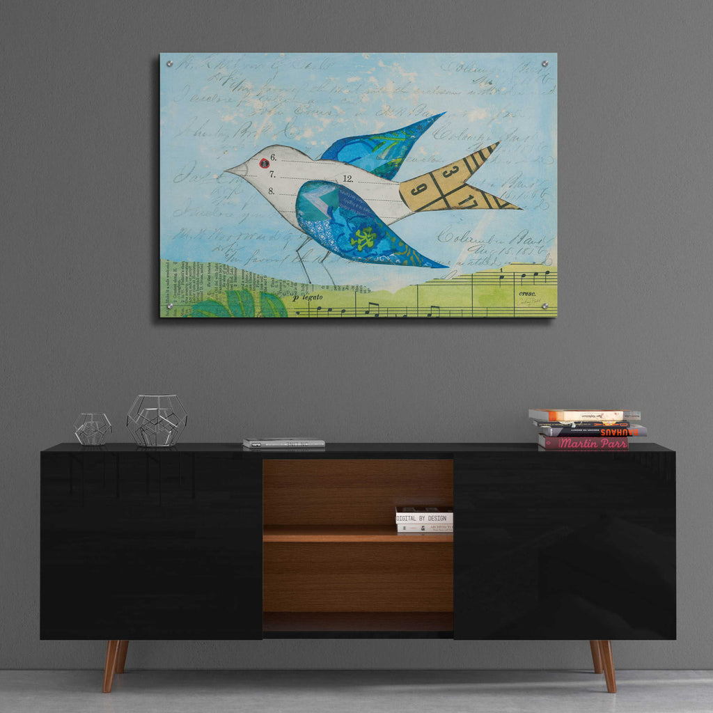 Epic Art 'Flutter IV by Courtney Prahl, Acrylic Glass Wall Art,36x24