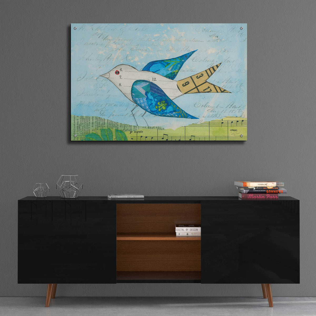Epic Art 'Flutter IV by Courtney Prahl, Acrylic Glass Wall Art,36x24