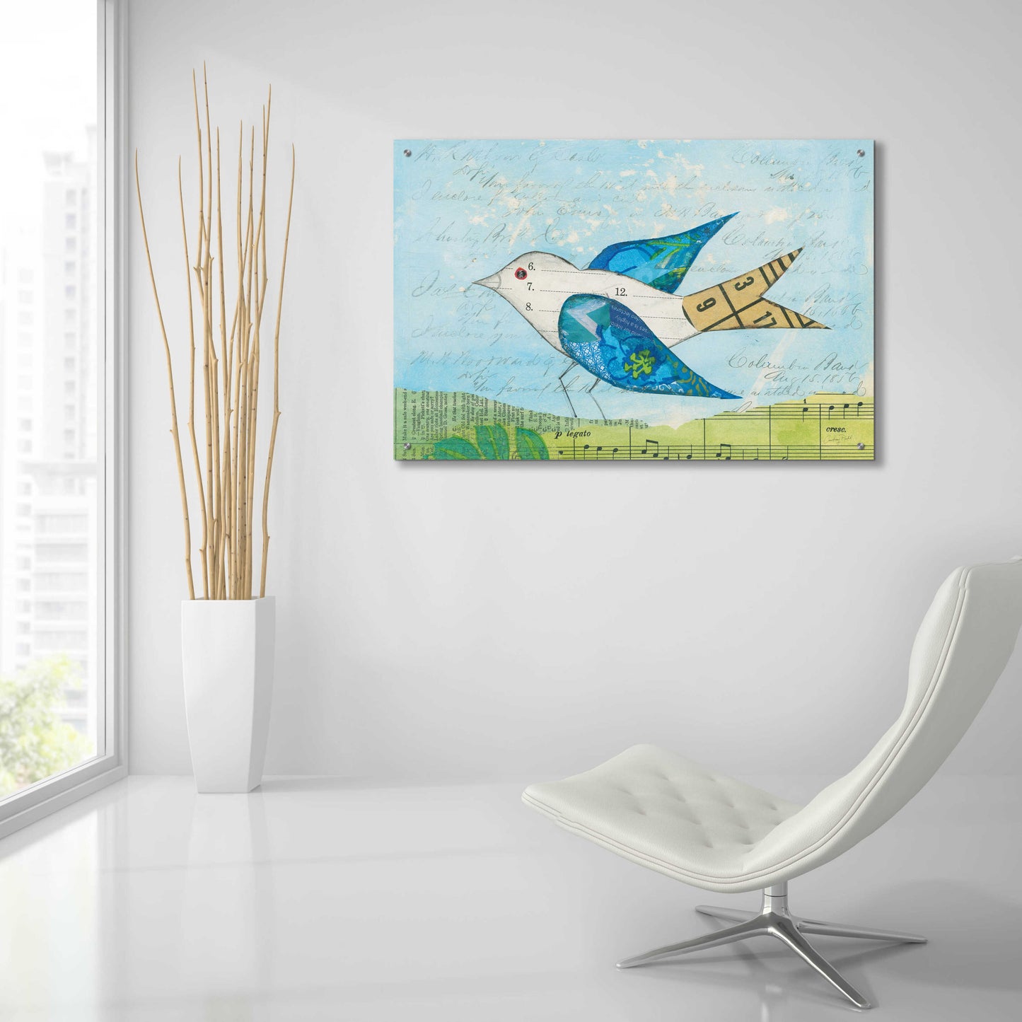 Epic Art 'Flutter IV by Courtney Prahl, Acrylic Glass Wall Art,36x24