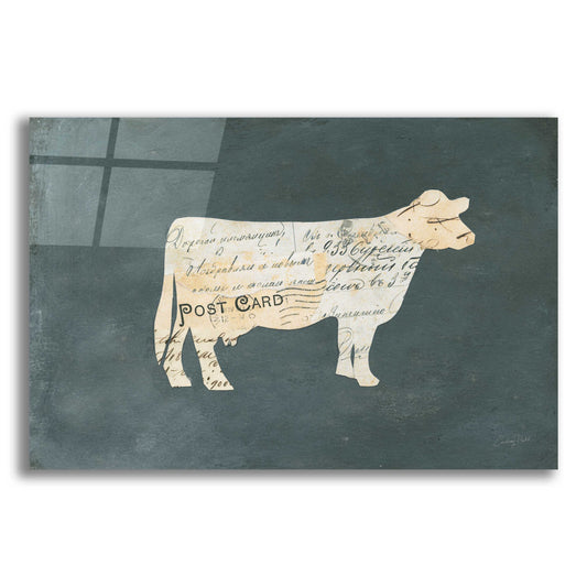 Epic Art 'La Vache Cameo by Courtney Prahl, Acrylic Glass Wall Art