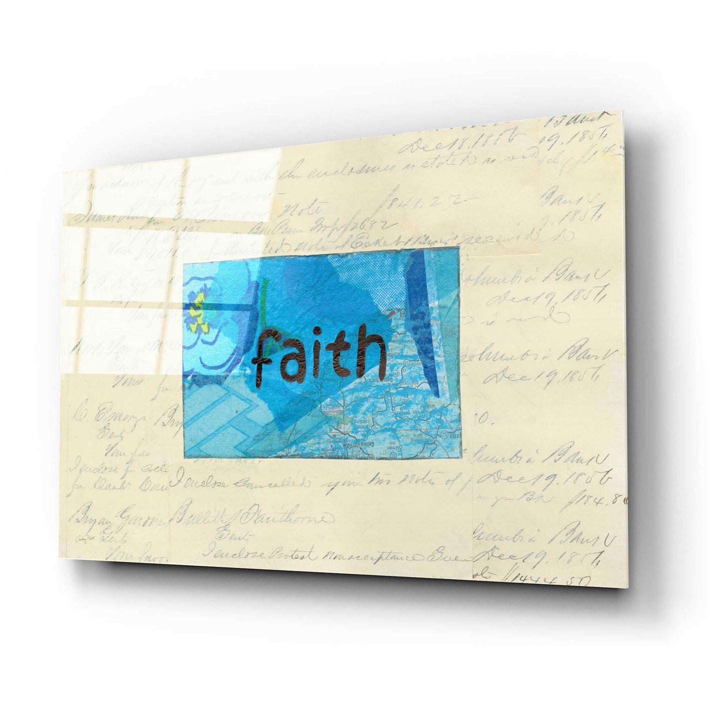 Epic Art 'Faith Collage by Courtney Prahl, Acrylic Glass Wall Art,24x16