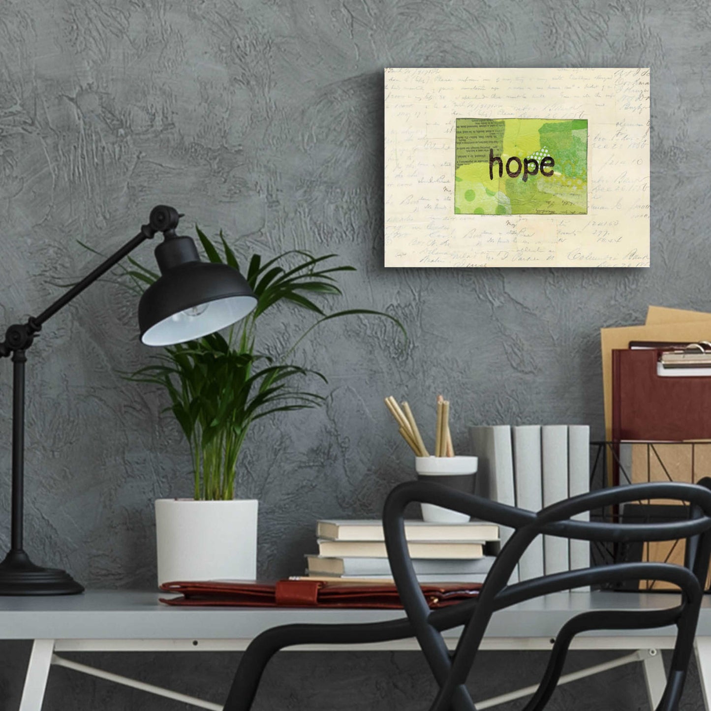 Epic Art 'Hope Collage by Courtney Prahl, Acrylic Glass Wall Art,16x12