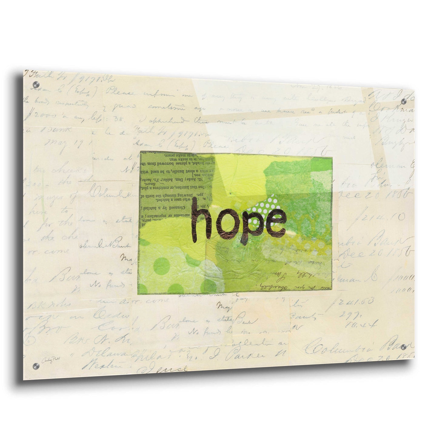 Epic Art 'Hope Collage by Courtney Prahl, Acrylic Glass Wall Art,36x24