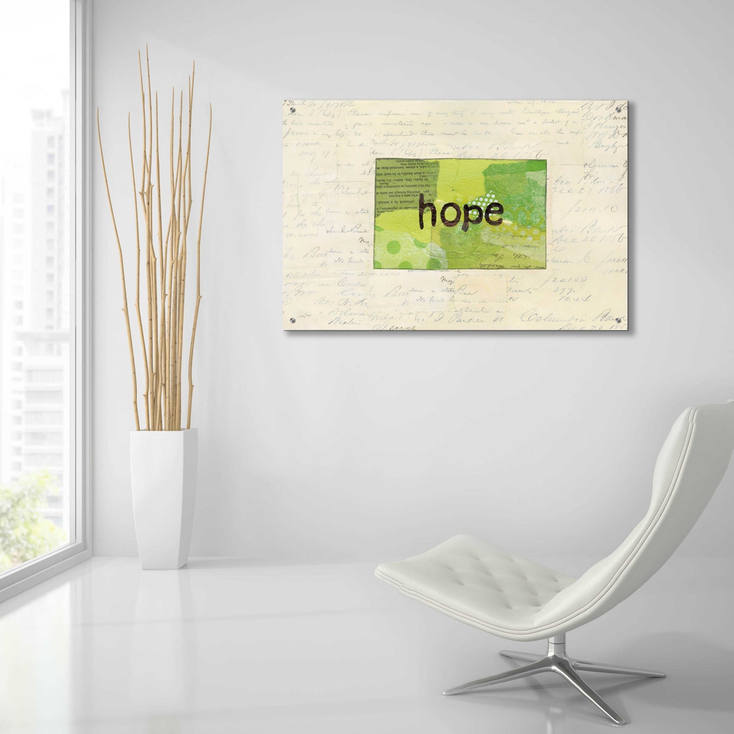 Epic Art 'Hope Collage by Courtney Prahl, Acrylic Glass Wall Art,36x24