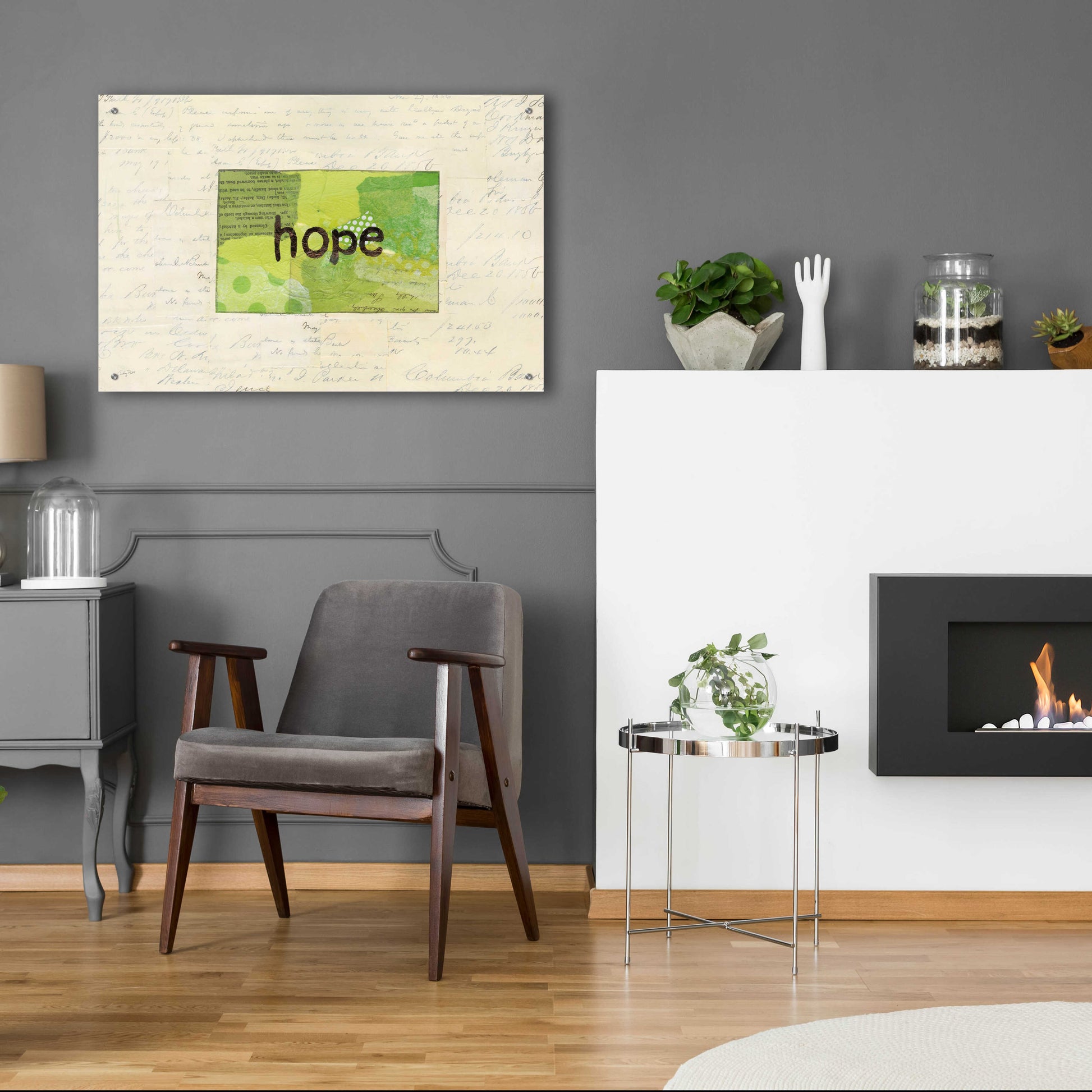 Epic Art 'Hope Collage by Courtney Prahl, Acrylic Glass Wall Art,36x24