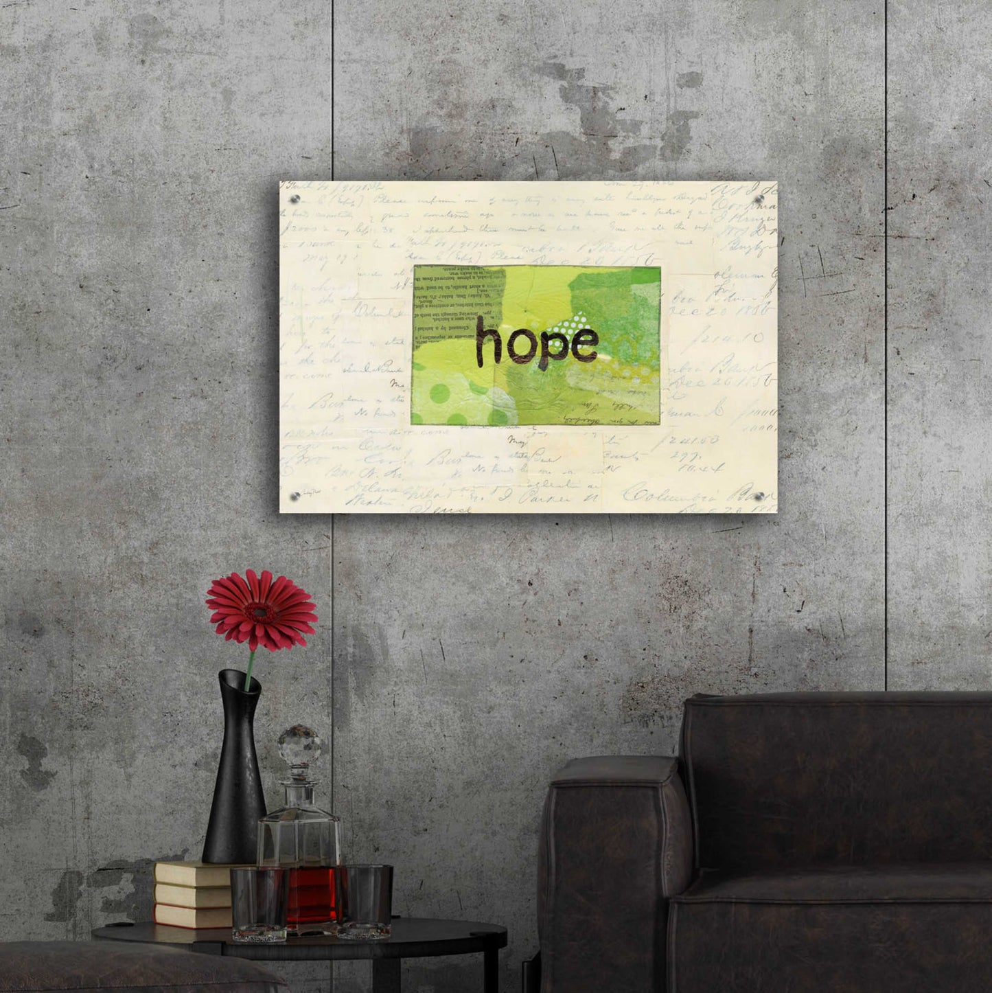 Epic Art 'Hope Collage by Courtney Prahl, Acrylic Glass Wall Art,36x24