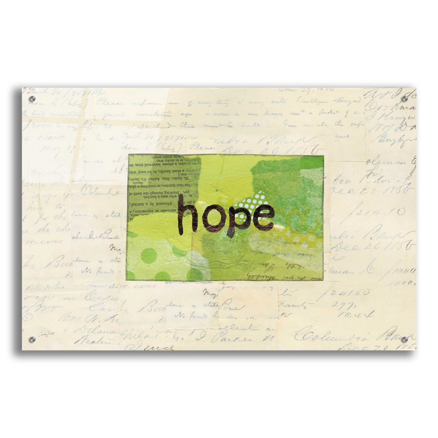 Epic Art 'Hope Collage by Courtney Prahl, Acrylic Glass Wall Art,36x24