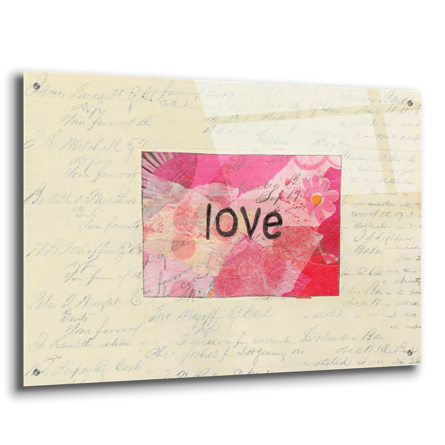 Epic Art 'Love Collage by Courtney Prahl, Acrylic Glass Wall Art,36x24