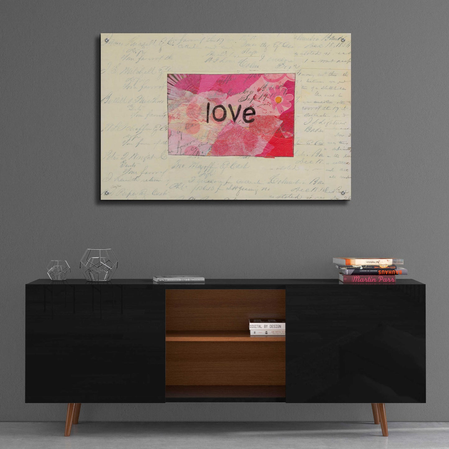 Epic Art 'Love Collage by Courtney Prahl, Acrylic Glass Wall Art,36x24