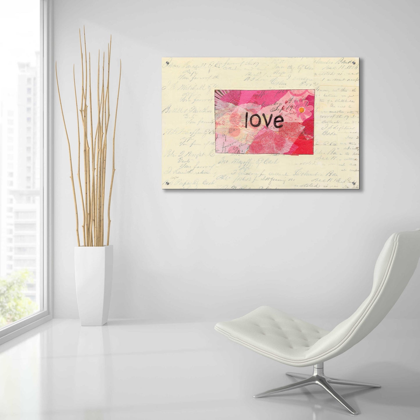 Epic Art 'Love Collage by Courtney Prahl, Acrylic Glass Wall Art,36x24