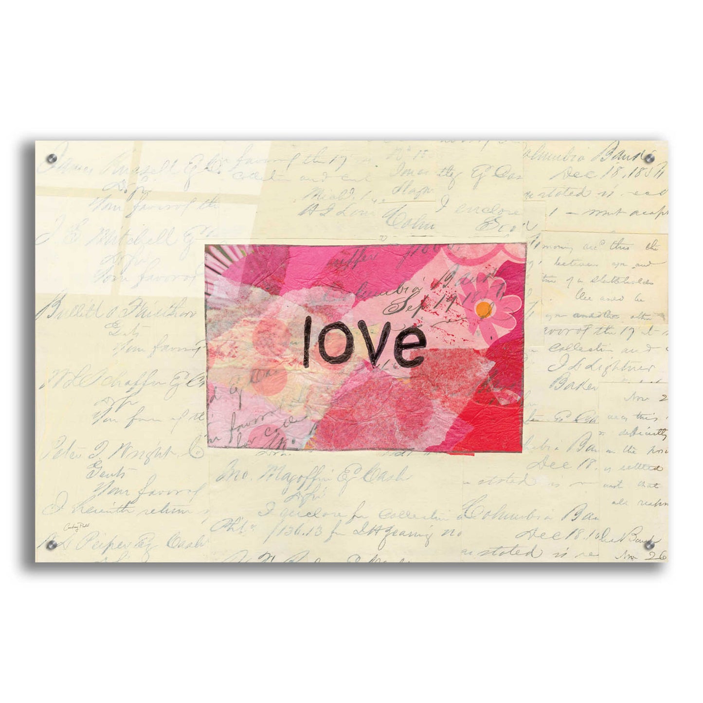 Epic Art 'Love Collage by Courtney Prahl, Acrylic Glass Wall Art,36x24