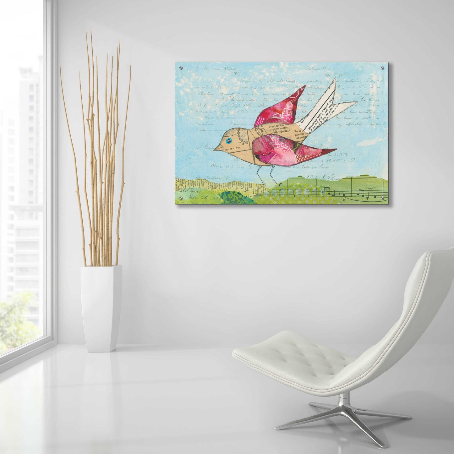 Epic Art 'Flutter II by Courtney Prahl, Acrylic Glass Wall Art,36x24