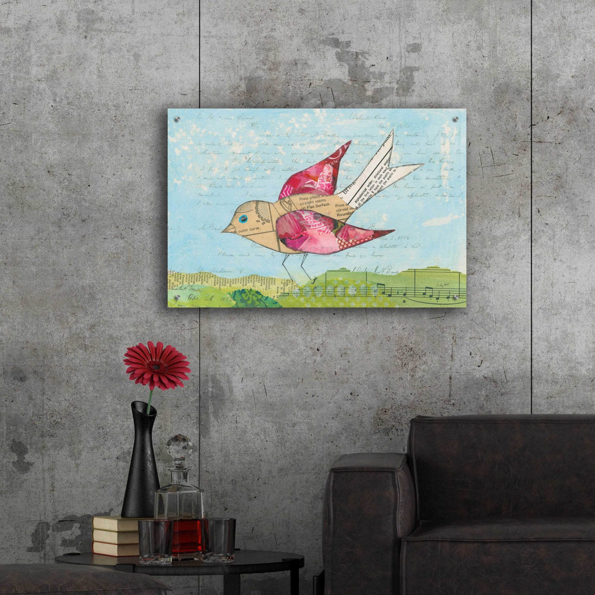 Epic Art 'Flutter II by Courtney Prahl, Acrylic Glass Wall Art,36x24