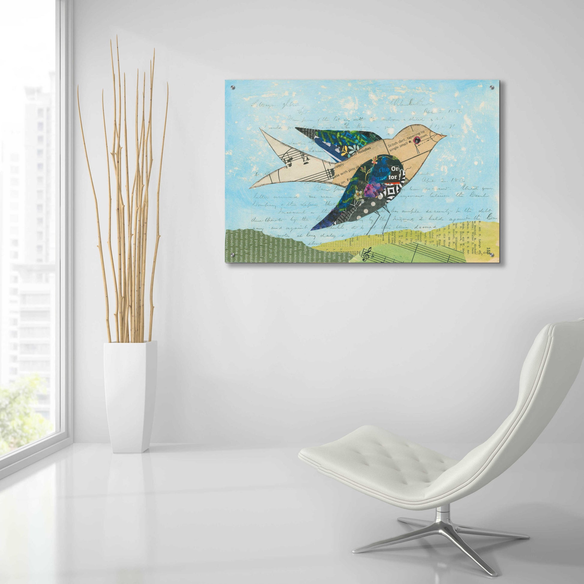 Epic Art 'Flutter I by Courtney Prahl, Acrylic Glass Wall Art,36x24