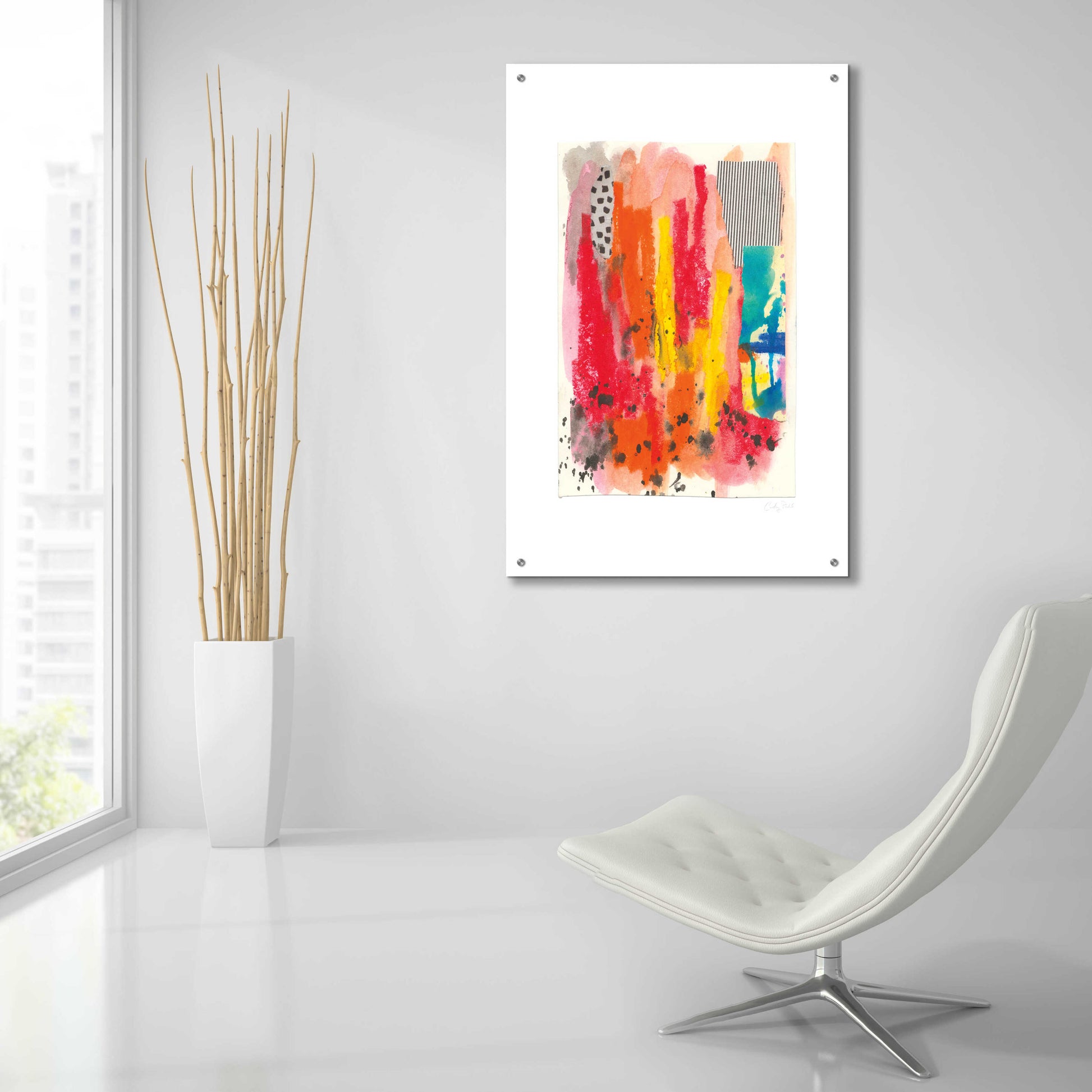 Epic Art 'Fire I by Courtney Prahl, Acrylic Glass Wall Art,24x36