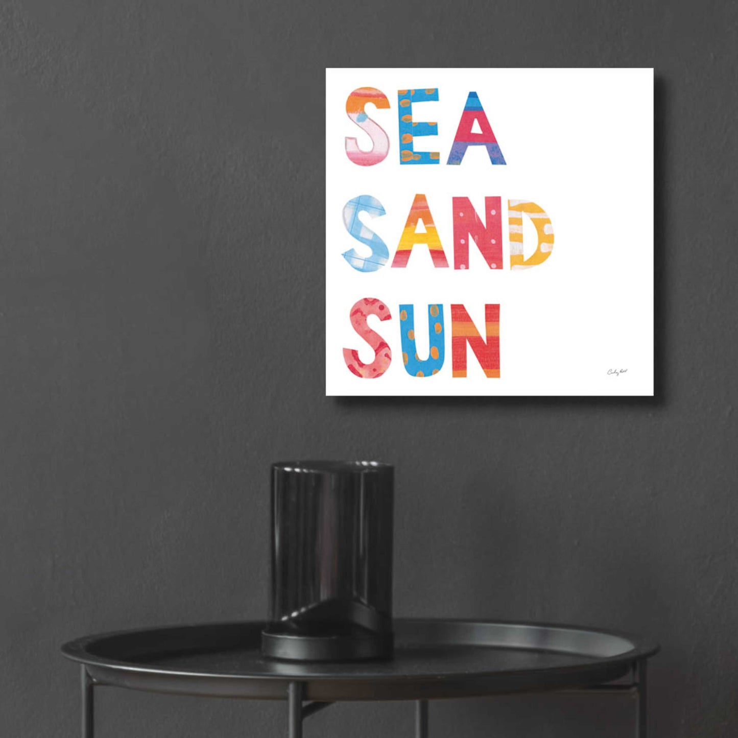 Epic Art 'Sea Sand Sun IV by Courtney Prahl, Acrylic Glass Wall Art,12x12