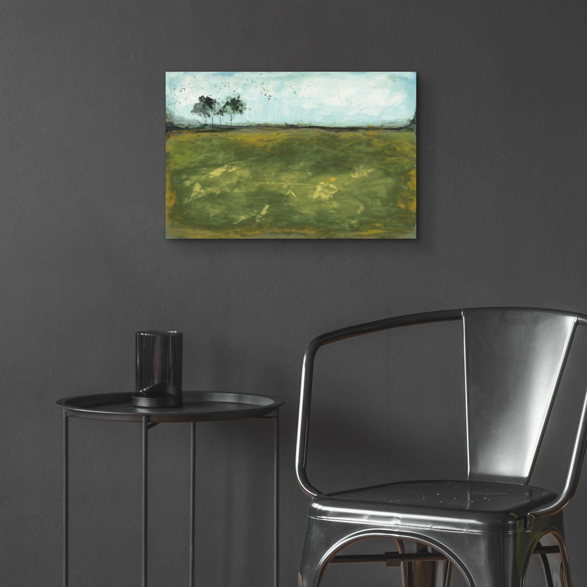 Epic Art 'Over the Meadow Green by Courtney Prahl, Acrylic Glass Wall Art,24x16