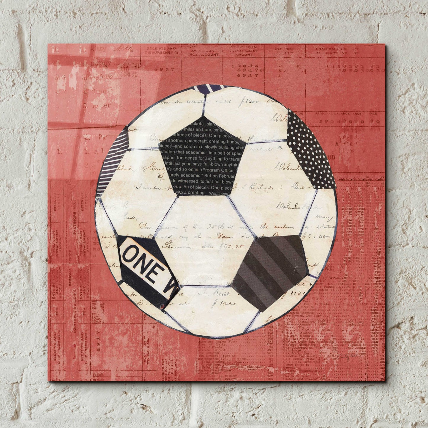 Epic Art 'Play Ball III Red by Courtney Prahl, Acrylic Glass Wall Art,12x12