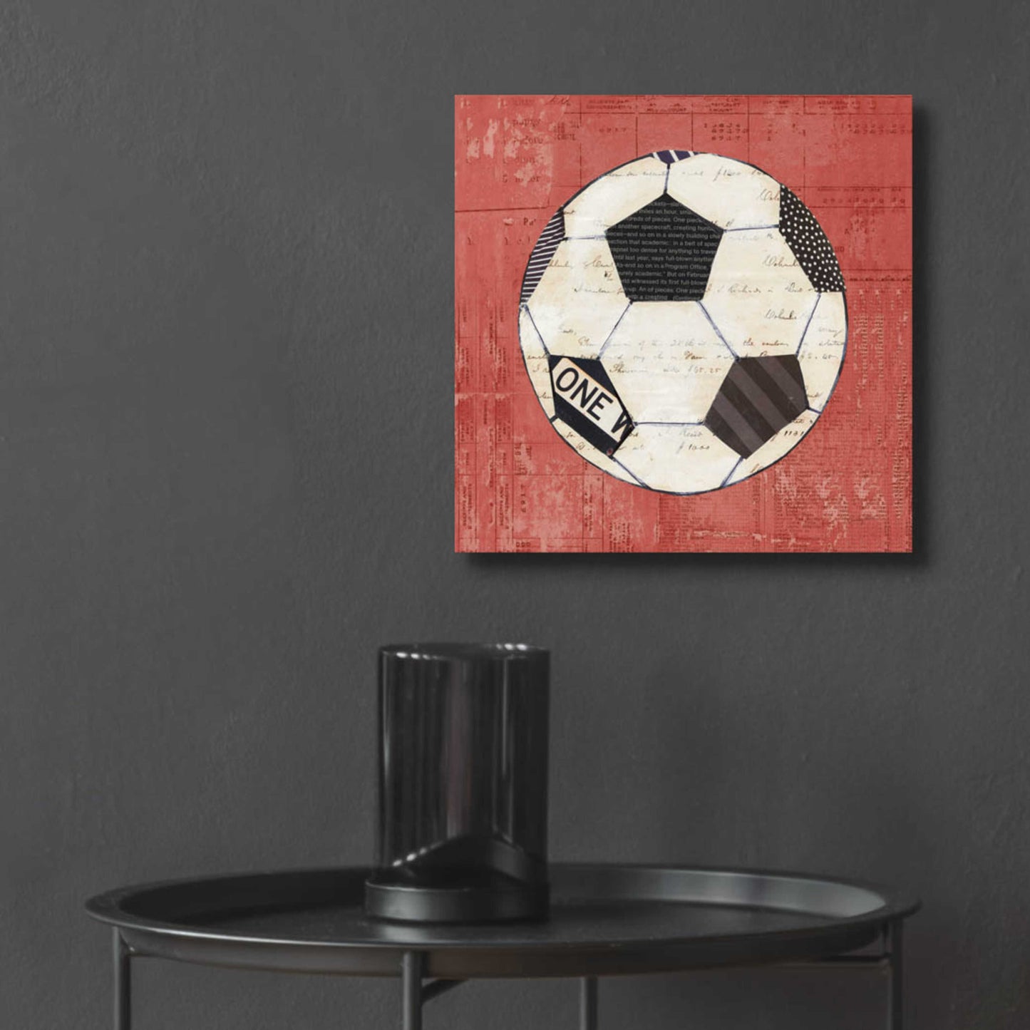 Epic Art 'Play Ball III Red by Courtney Prahl, Acrylic Glass Wall Art,12x12