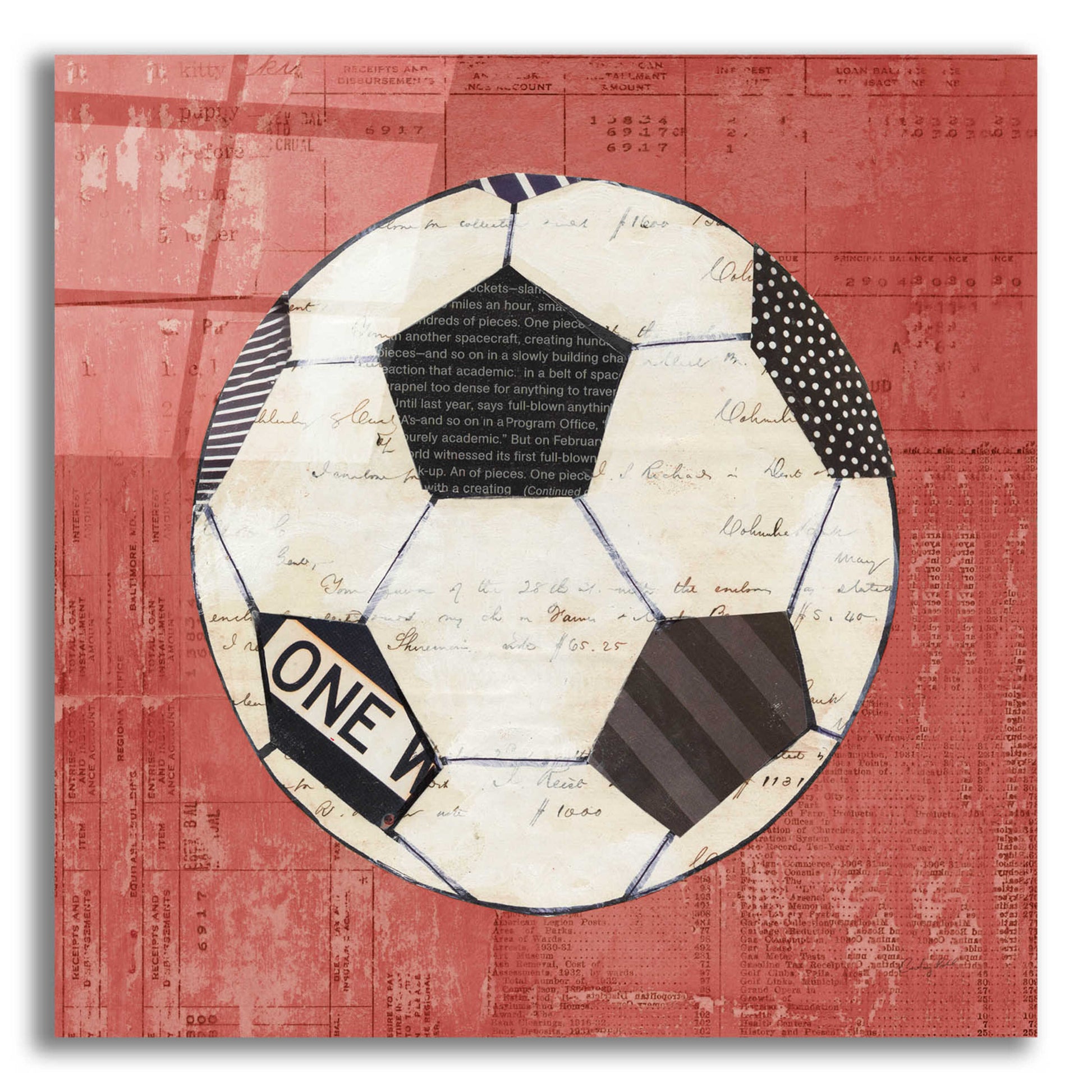 Epic Art 'Play Ball III Red by Courtney Prahl, Acrylic Glass Wall Art,12x12