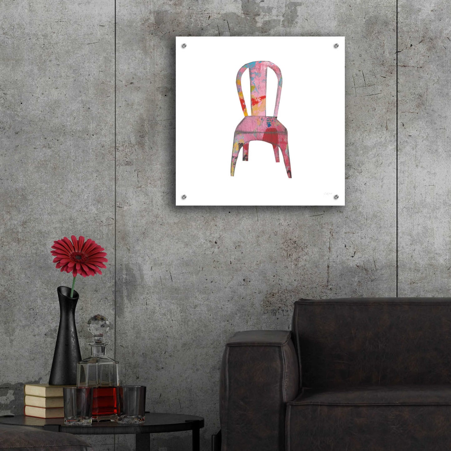 Epic Art 'Mod Chairs I by Courtney Prahl, Acrylic Glass Wall Art,24x24