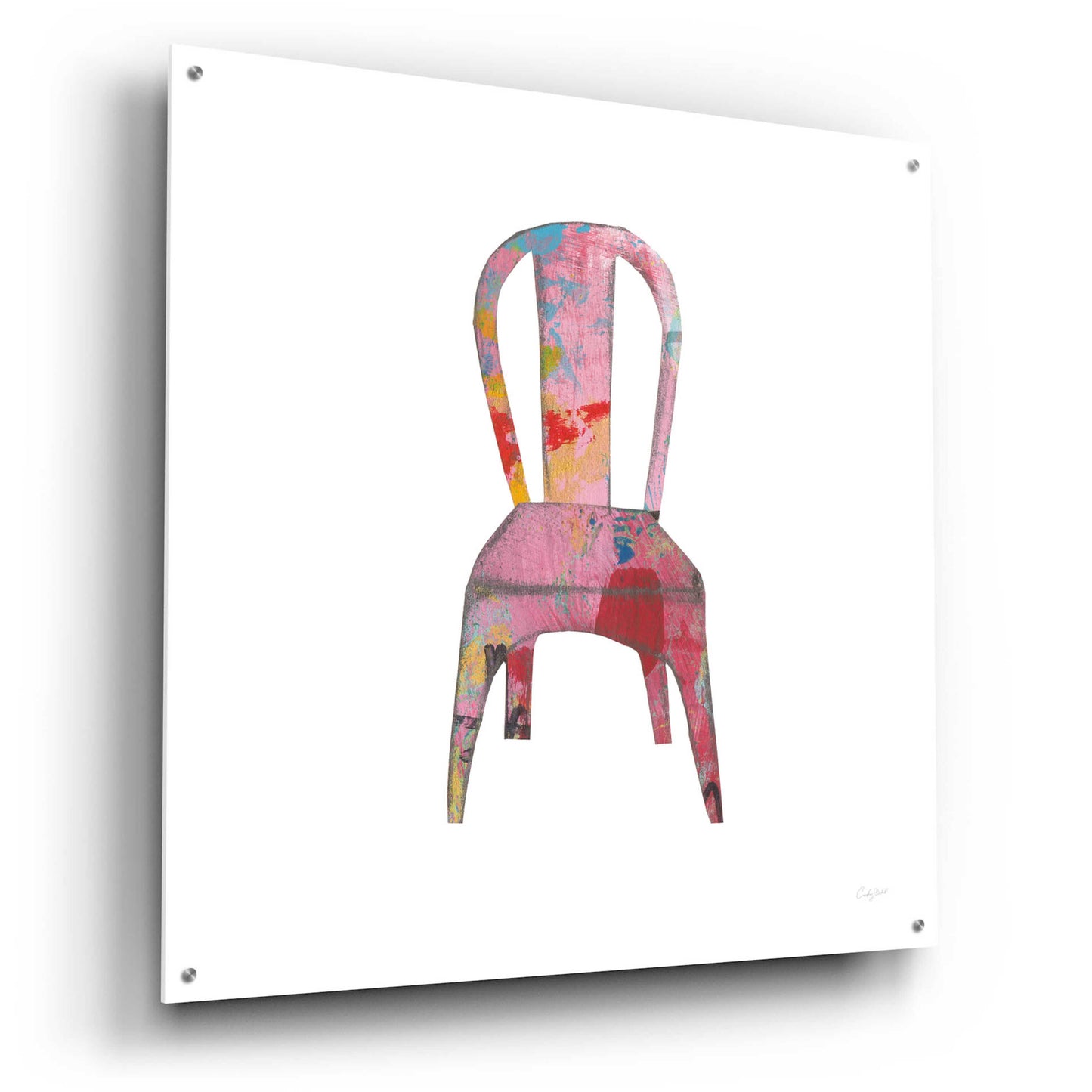 Epic Art 'Mod Chairs I by Courtney Prahl, Acrylic Glass Wall Art,36x36