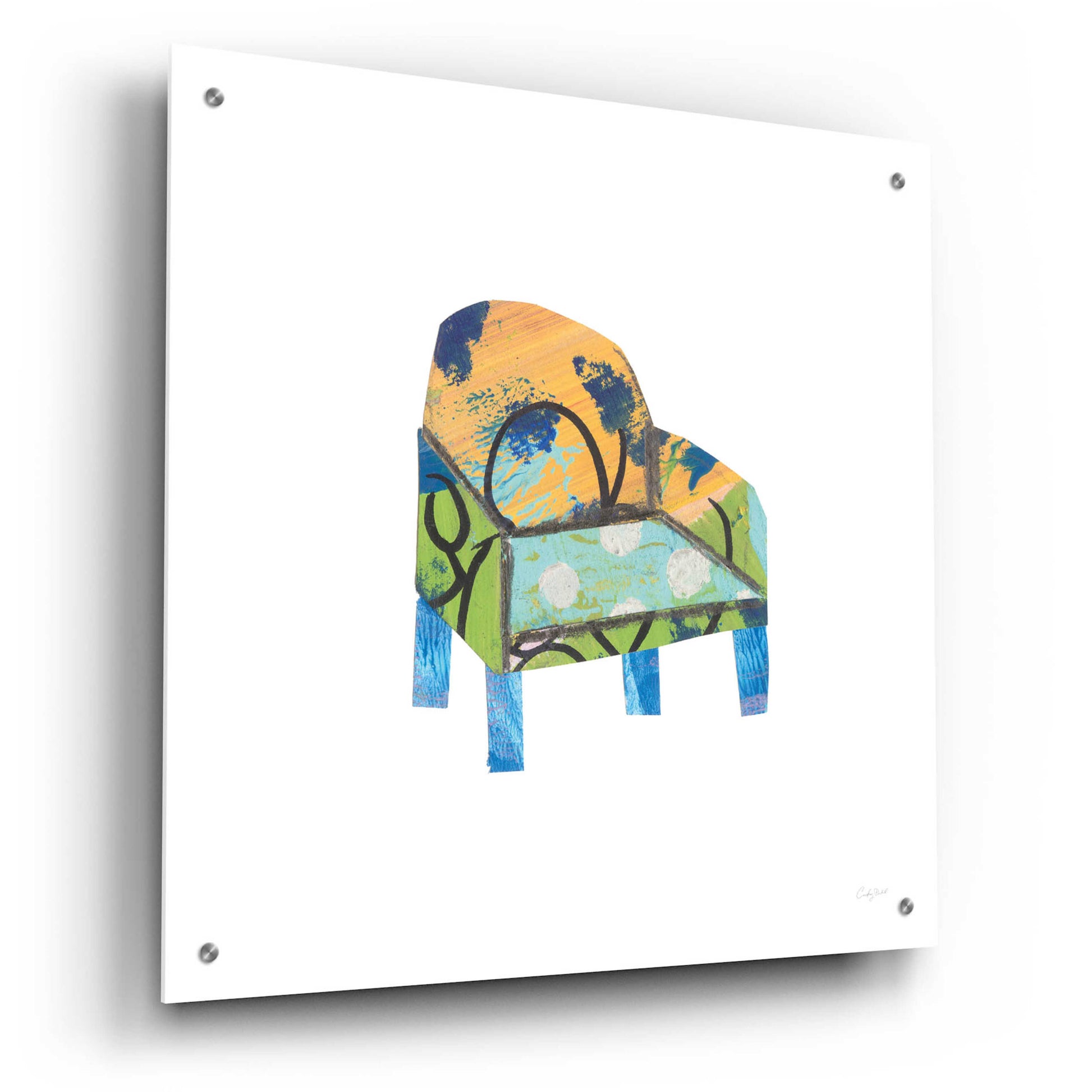 Epic Art 'Mod Chairs II by Courtney Prahl, Acrylic Glass Wall Art,24x24