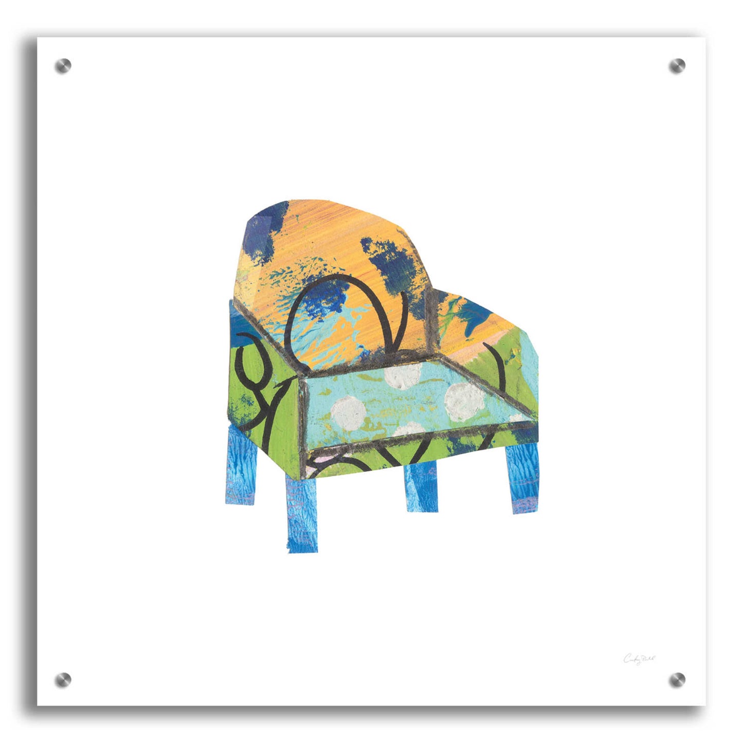 Epic Art 'Mod Chairs II by Courtney Prahl, Acrylic Glass Wall Art,24x24