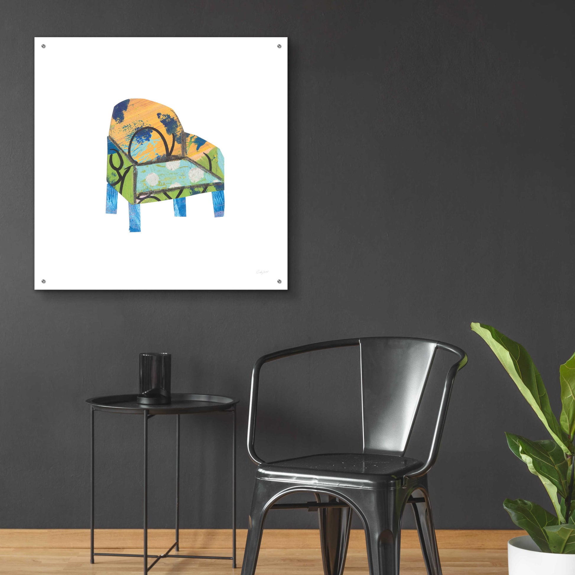 Epic Art 'Mod Chairs II by Courtney Prahl, Acrylic Glass Wall Art,36x36