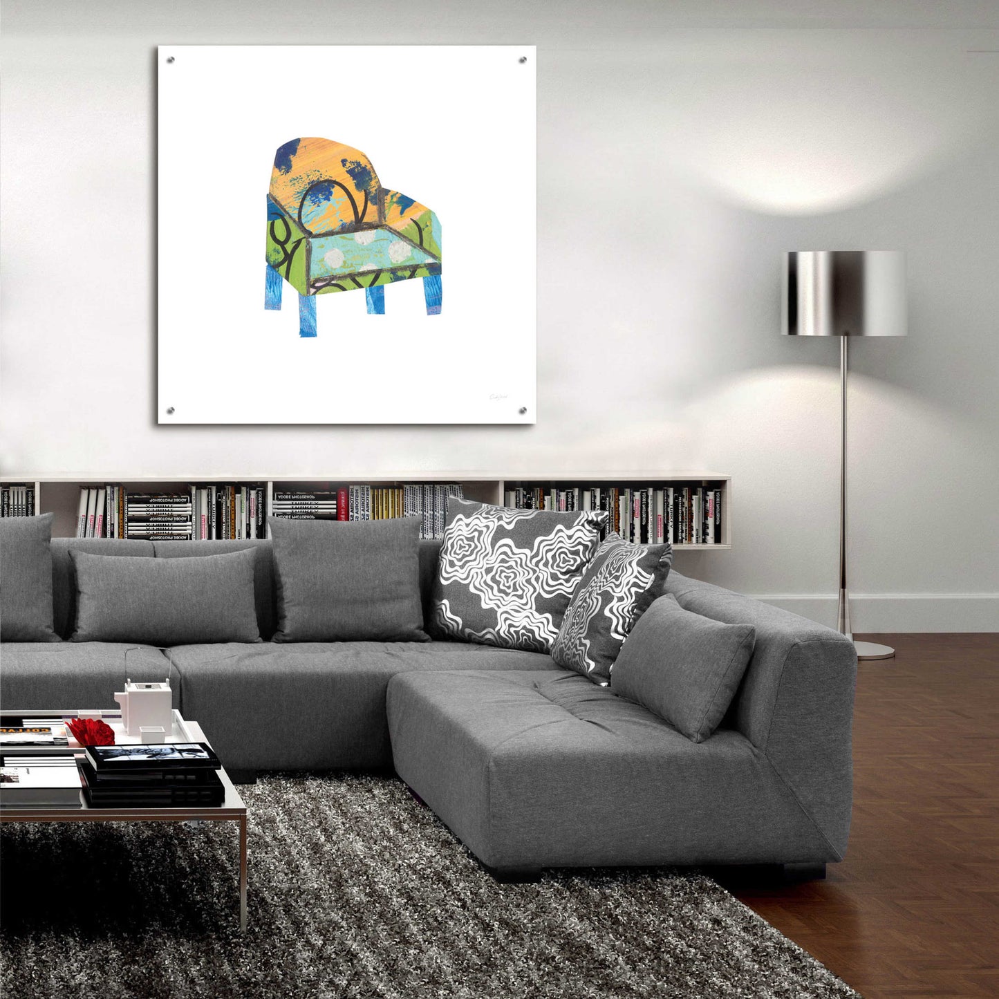 Epic Art 'Mod Chairs II by Courtney Prahl, Acrylic Glass Wall Art,36x36