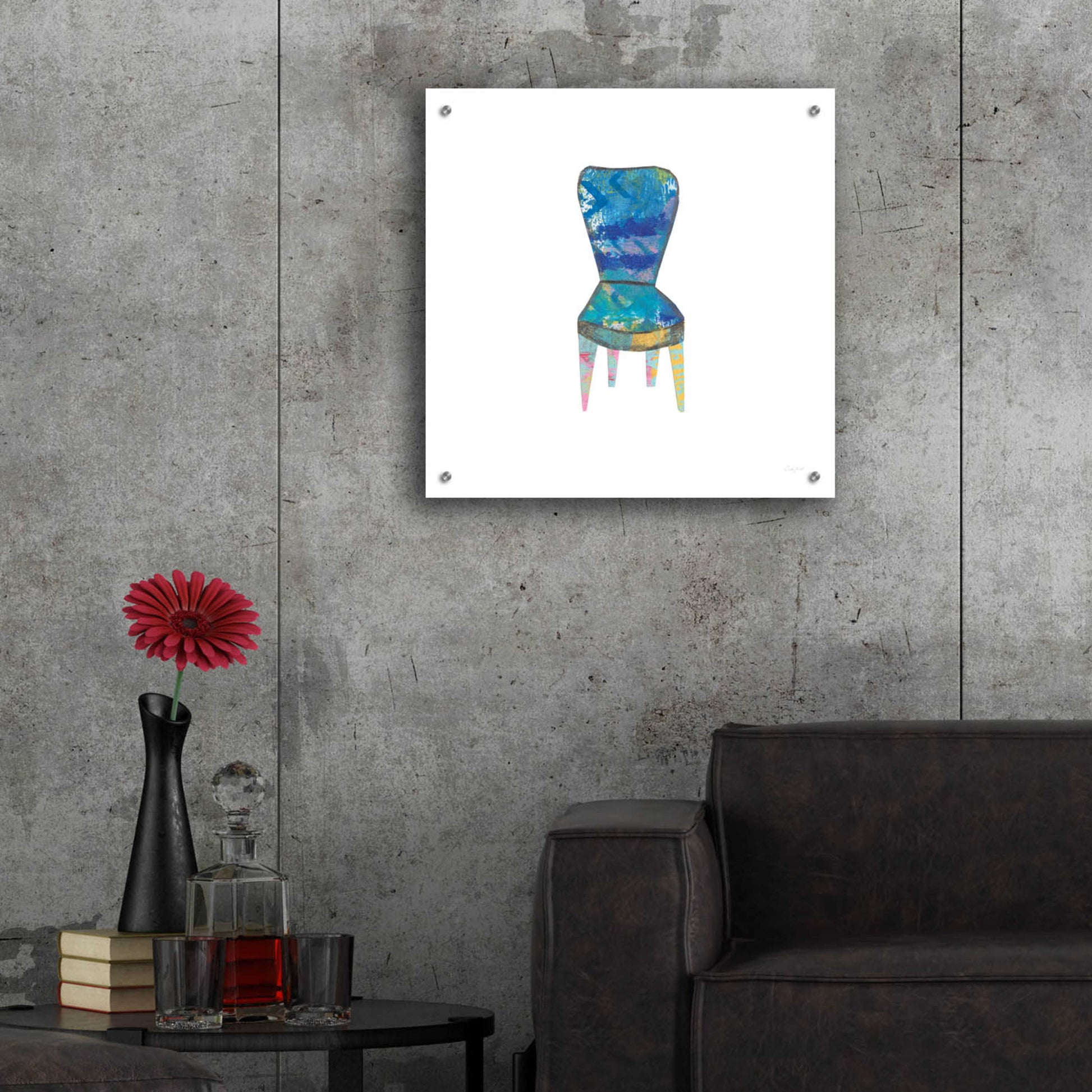 Epic Art 'Mod Chairs VI by Courtney Prahl, Acrylic Glass Wall Art,24x24