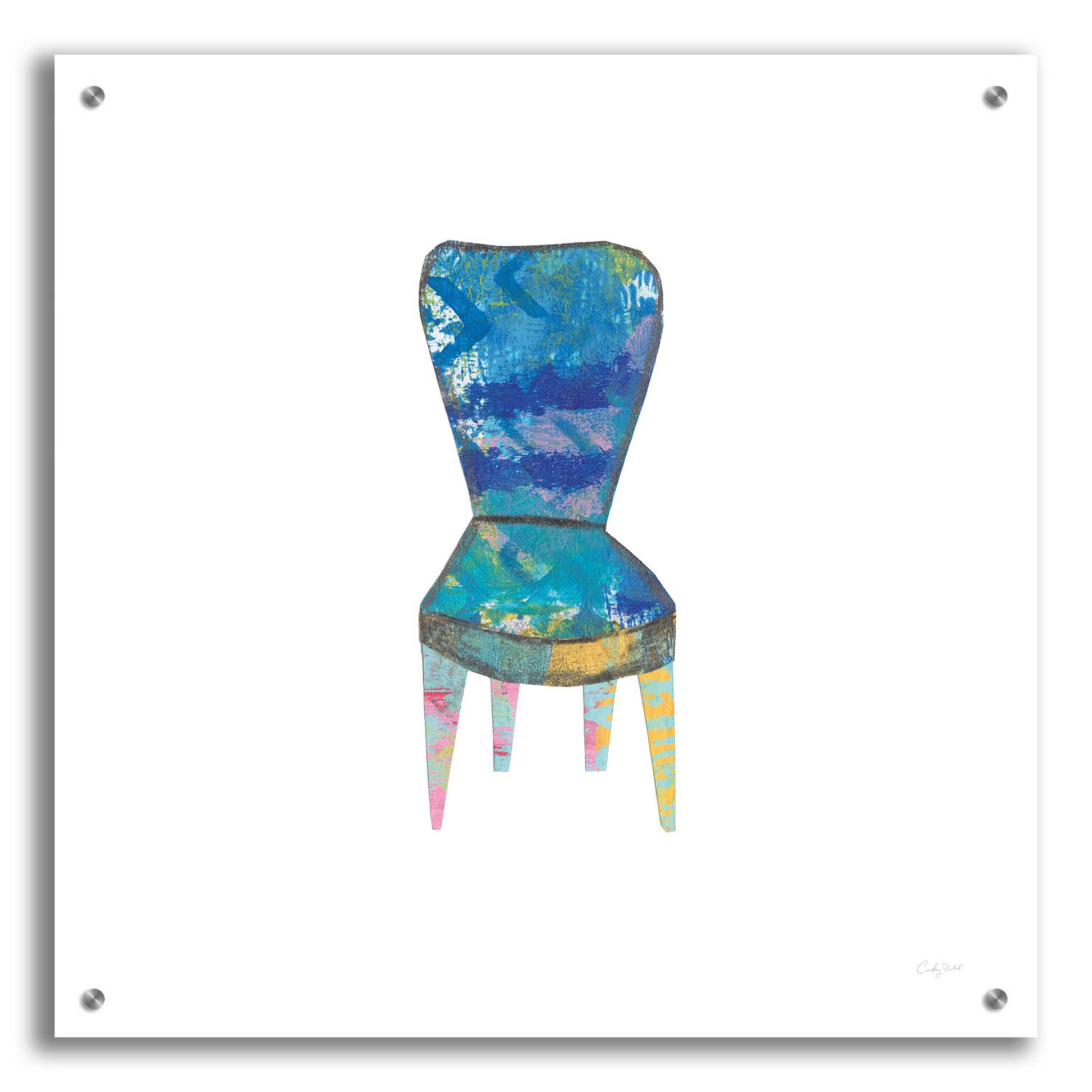 Epic Art 'Mod Chairs VI by Courtney Prahl, Acrylic Glass Wall Art,24x24