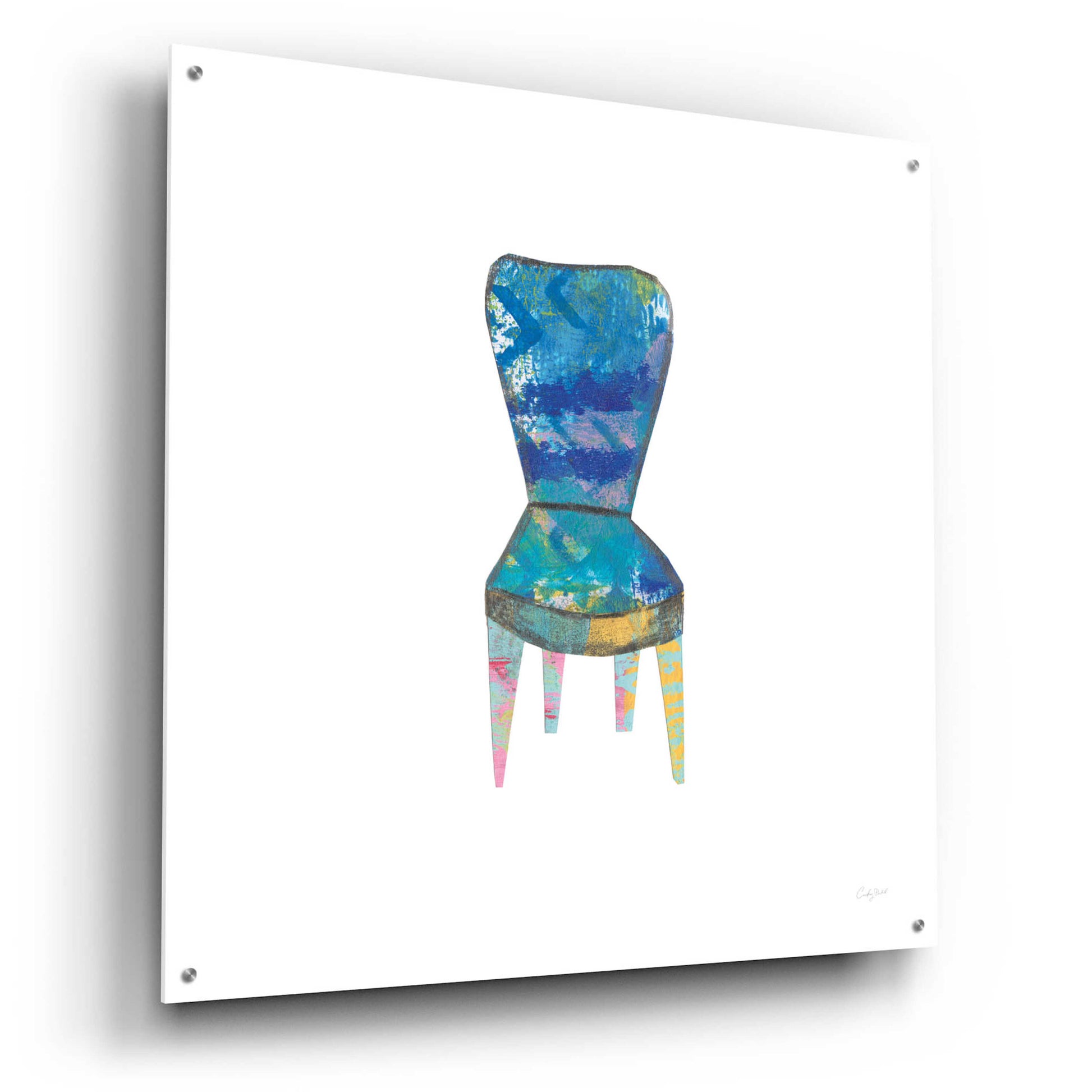 Epic Art 'Mod Chairs VI by Courtney Prahl, Acrylic Glass Wall Art,36x36