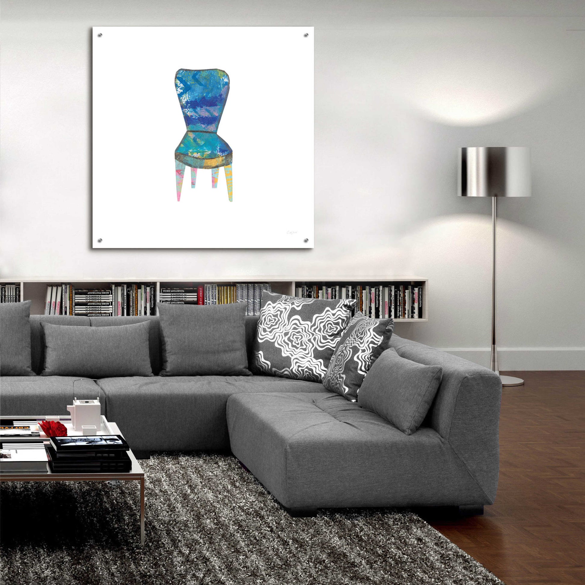 Epic Art 'Mod Chairs VI by Courtney Prahl, Acrylic Glass Wall Art,36x36