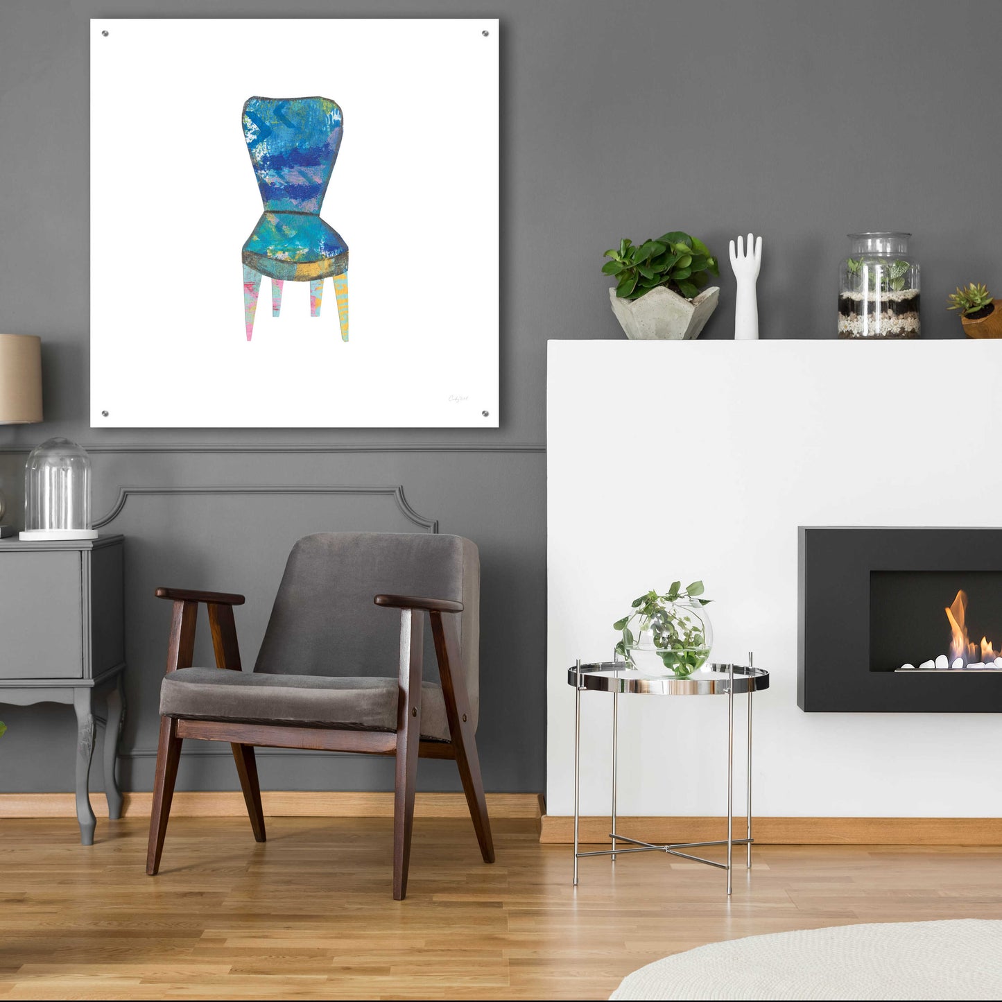 Epic Art 'Mod Chairs VI by Courtney Prahl, Acrylic Glass Wall Art,36x36